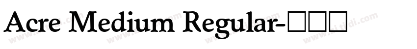 Acre Medium Regular字体转换